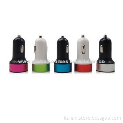 Portable Fashionable Car Chargers with 5V, 2.1A Rated Output